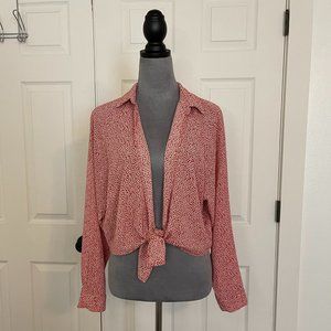 Cute Red and White Blouse